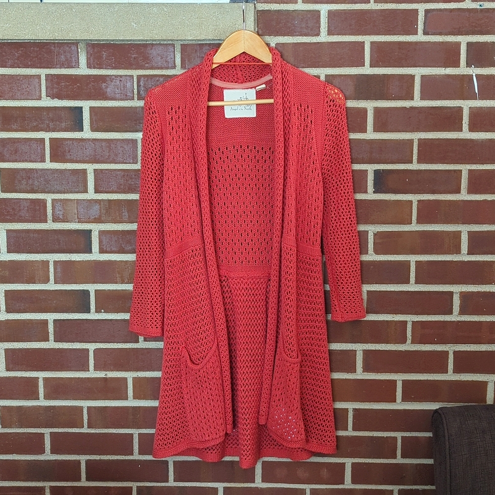 Knitted long cardigan